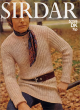 Body Hugger - [in] Sirdar Double Knitting Wool, shade 061 Light Natural, to fit 36-38-40