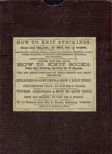 How to knit stockings - this packet contains general rules for knitting stockings, ladies' ribbed stockings, gentlemen's knickerbocker stockings, boys stockings