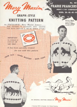Prairie prancers, men's 4 ply cardigan sizes 38-40-42-44 - graph-style knitting pattern [for] Northland Wool
