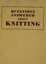 Questions answered about knitting