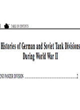 Histories Of German And Soviet Tank Divisions