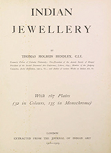 Indian jewellery by Hendley, Thomas Holbein, 1847-1917