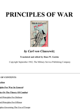 Von Clausewitz, Carl - Principles of War