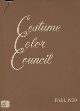 Costume Color Council presents costume color families for fall, 1950