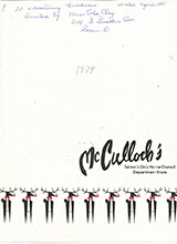 McCulloch's Holiday Catalog Publication date 1979