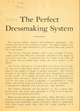perfect dress making system 1884